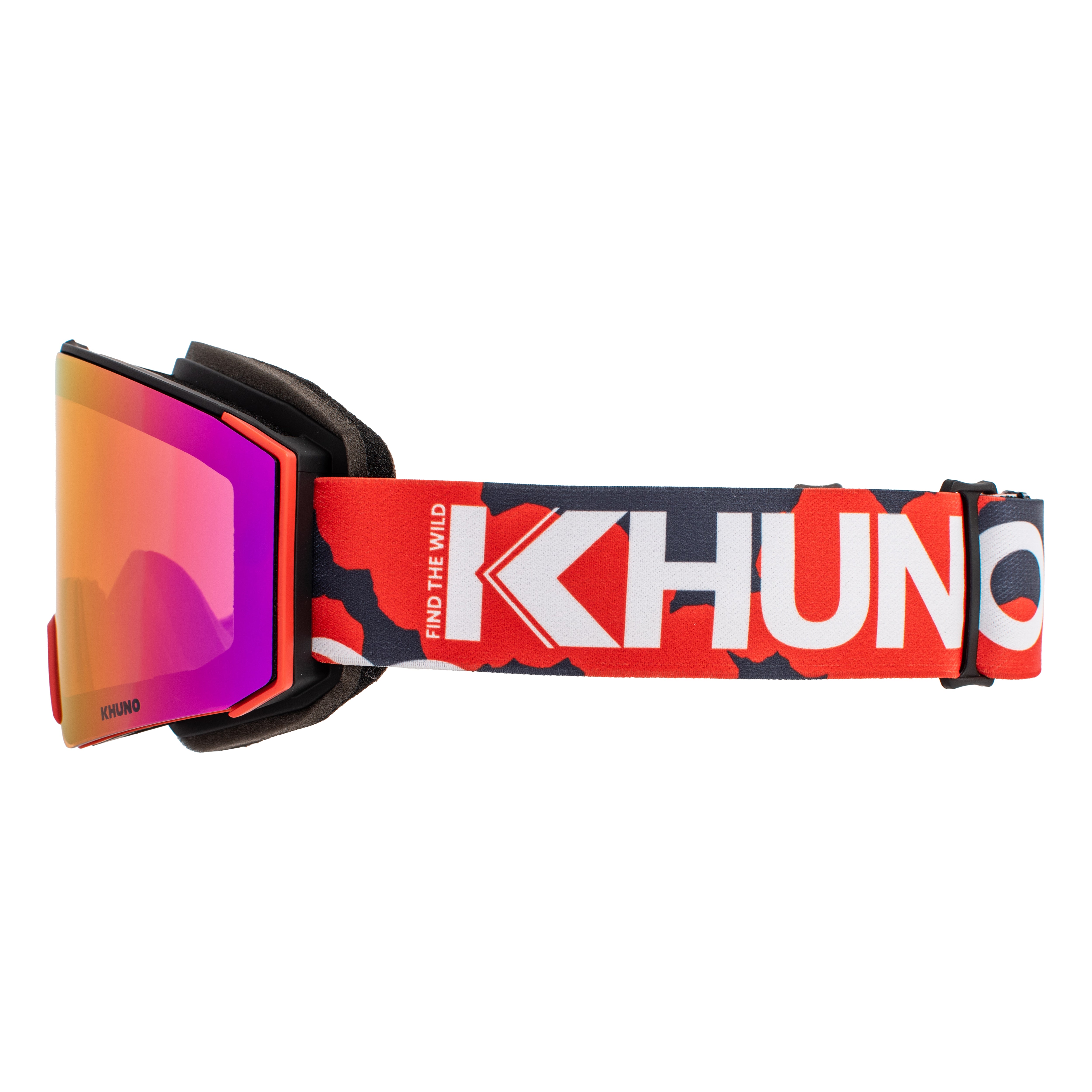 KHUNO NIMBUS Cylindrical Snow Goggles Dual ZEISS Lenses - Red Flash